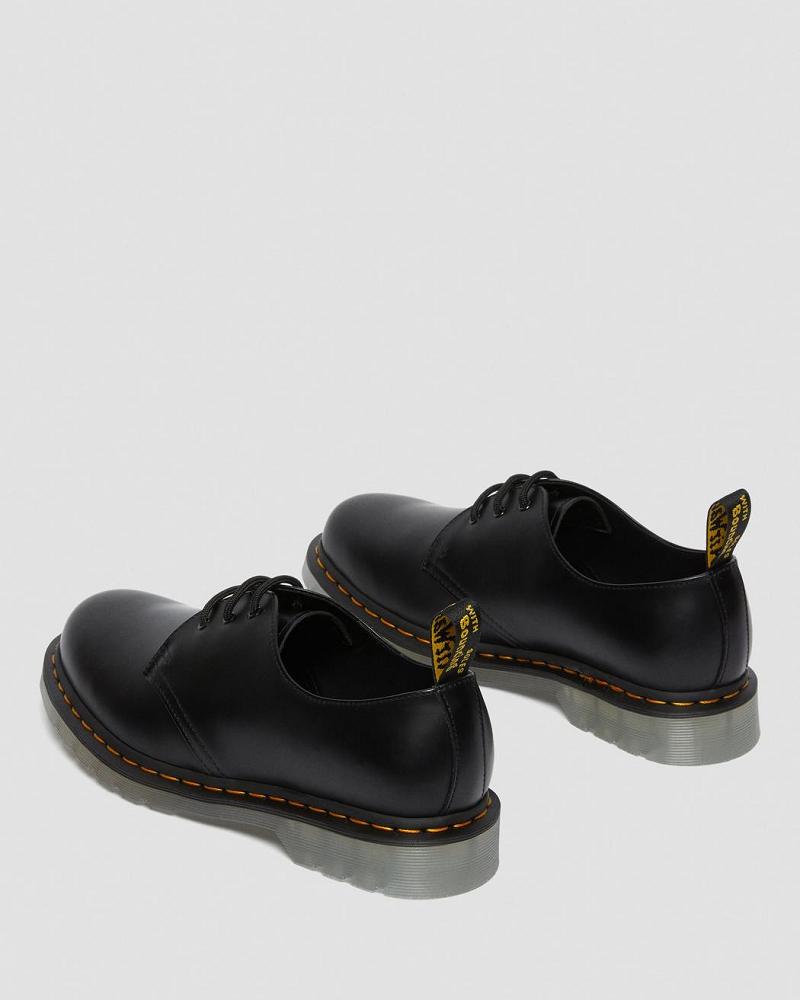 Dr Martens 1461 Iced Smooth Læder Oxford Sko Dame Sort | DK 350QMA